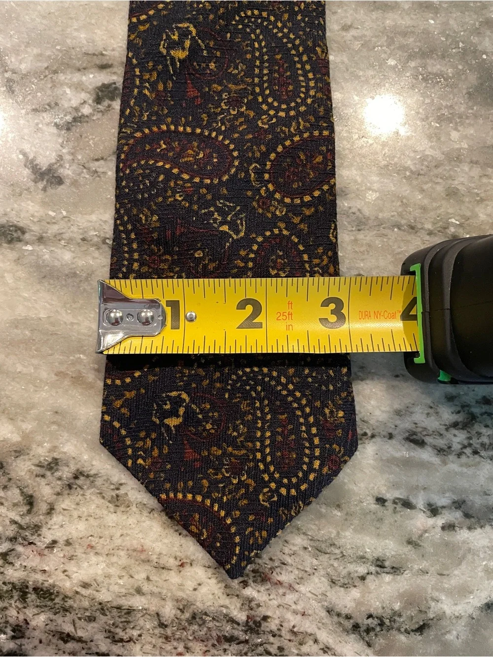 Vintage Liberty of London Paisley Necktie – Navy, Burgundy & Gold